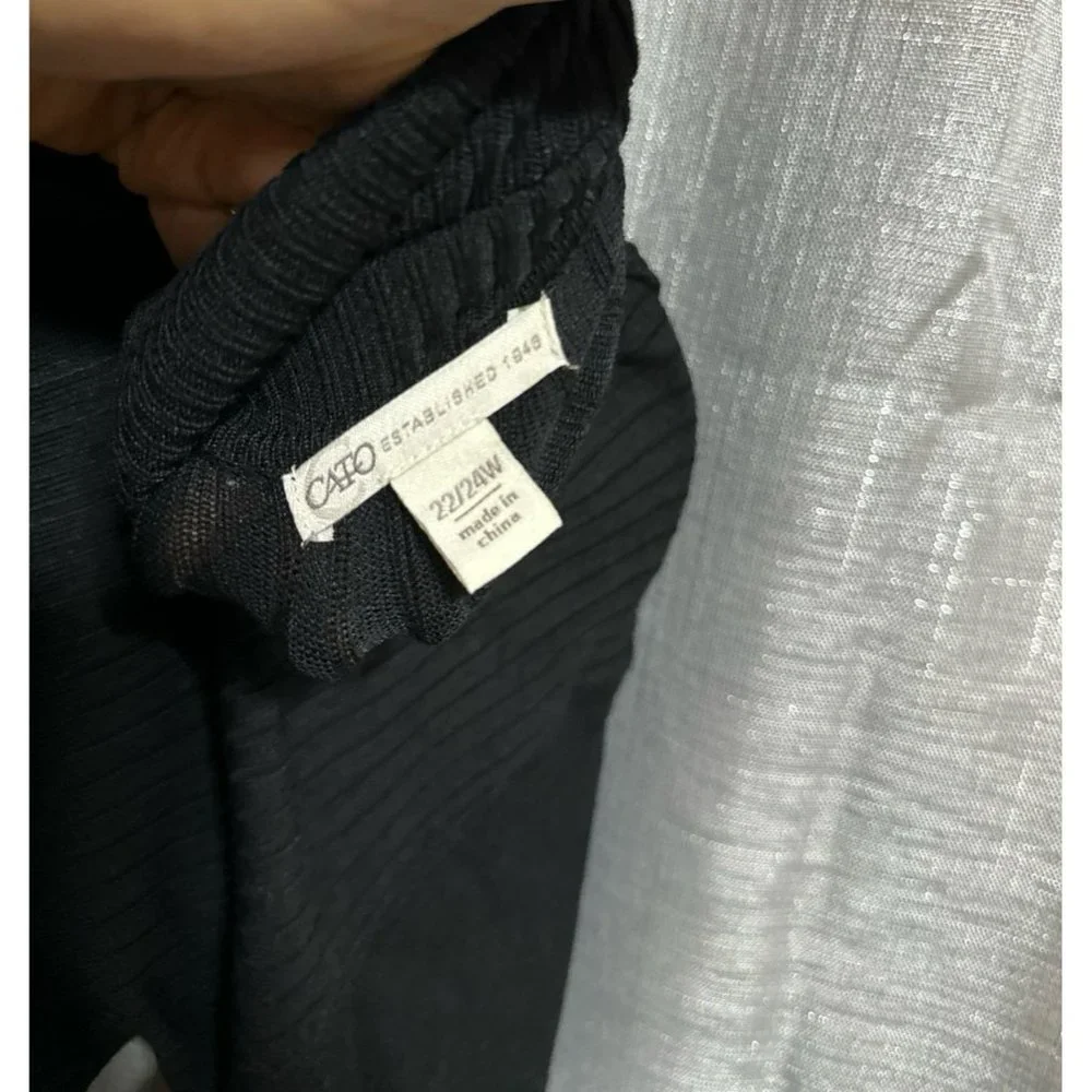 Sweater blouse top tee mock turtleneck knit_4